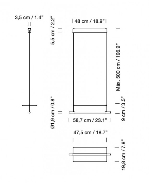 Santa & Cole Lámina Dorada Pendant Lamp